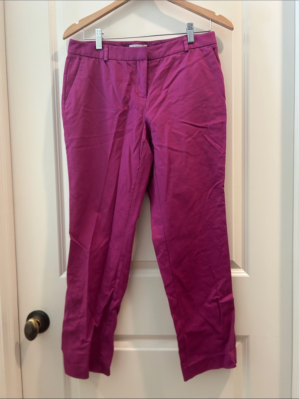 Charter Club Pant Shop ZipUp Dress Trousers ankle Pants pockets size 6 Magenta